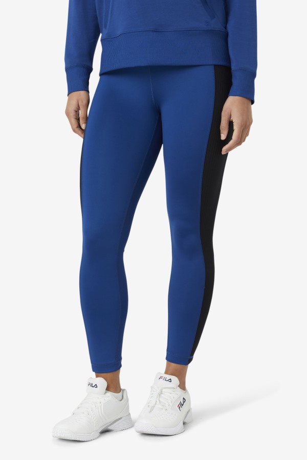 Forza Texture High Waist Legging Navy Peony/Black Fila Outlets