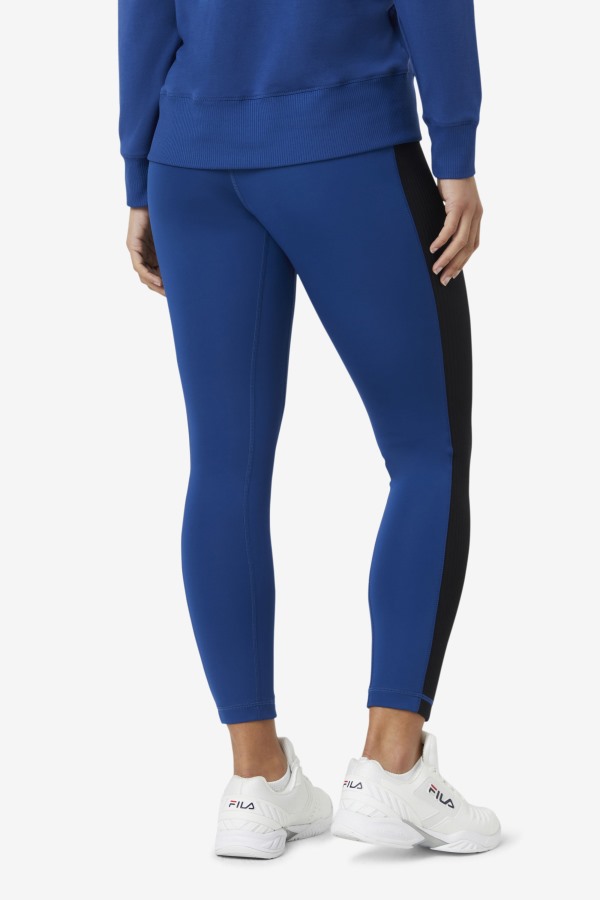 Forza Texture High Waist Legging Navy Peony/Black Fila Outlets