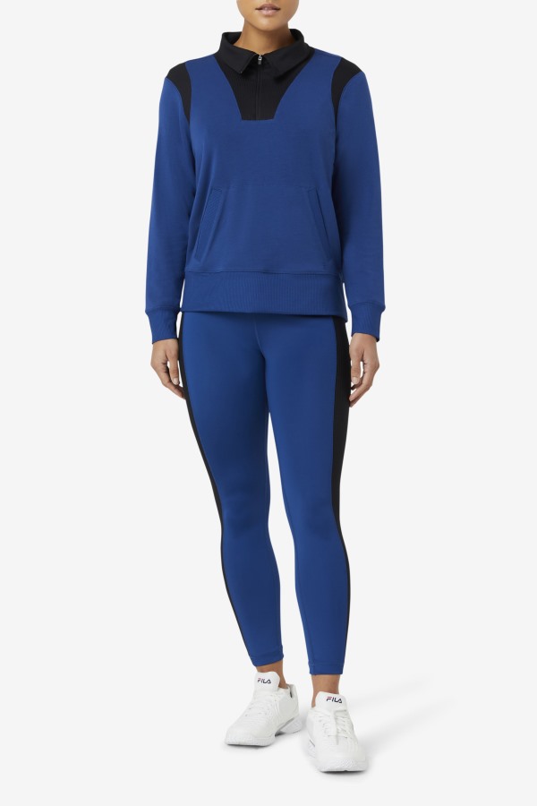 Forza Texture High Waist Legging Navy Peony/Black Fila Outlets