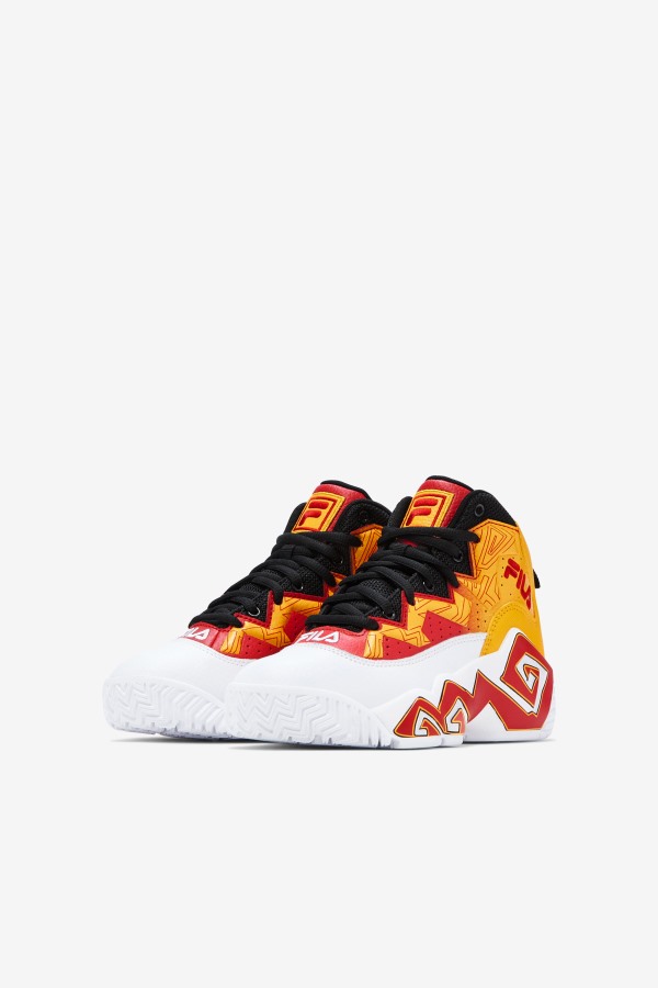 White/Gold/Red Fila Outlets Big Kids\' Mb