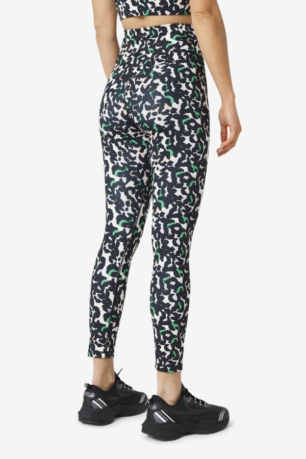 Black Animal Fila Outlets Forza Sleek 7/8 Leggings
