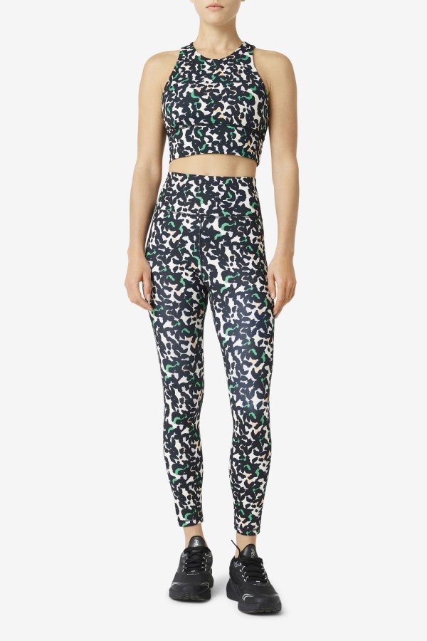 Black Animal Fila Outlets Forza Sleek 7/8 Leggings