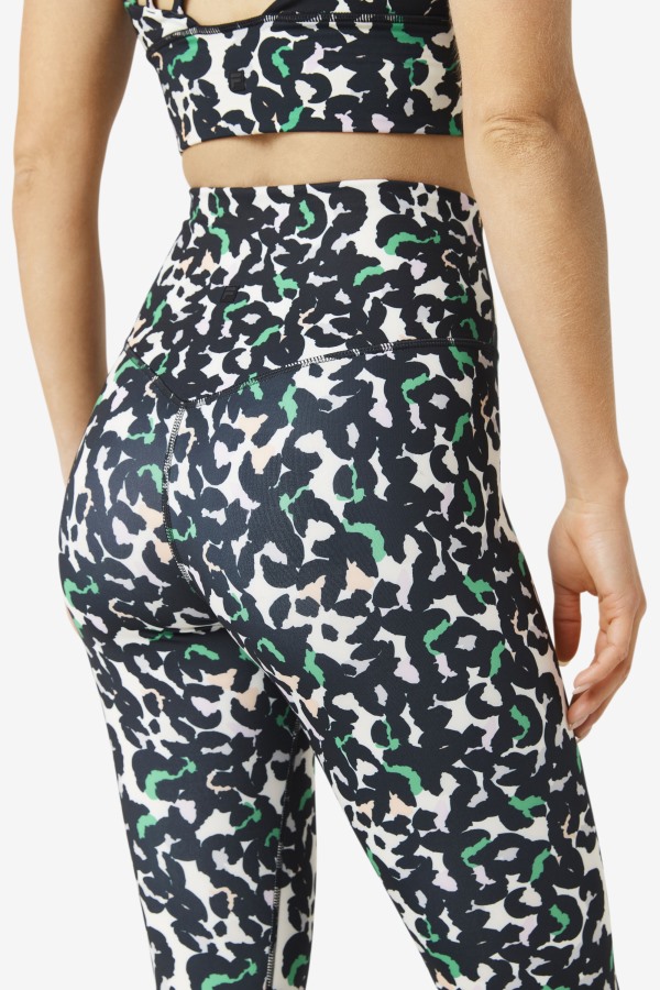 Black Animal Fila Outlets Forza Sleek 7/8 Leggings