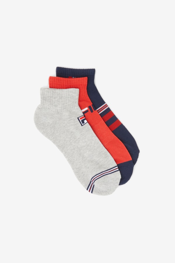 Men's Striped Quarter Sock 3-Pack Navy Fila Outlets