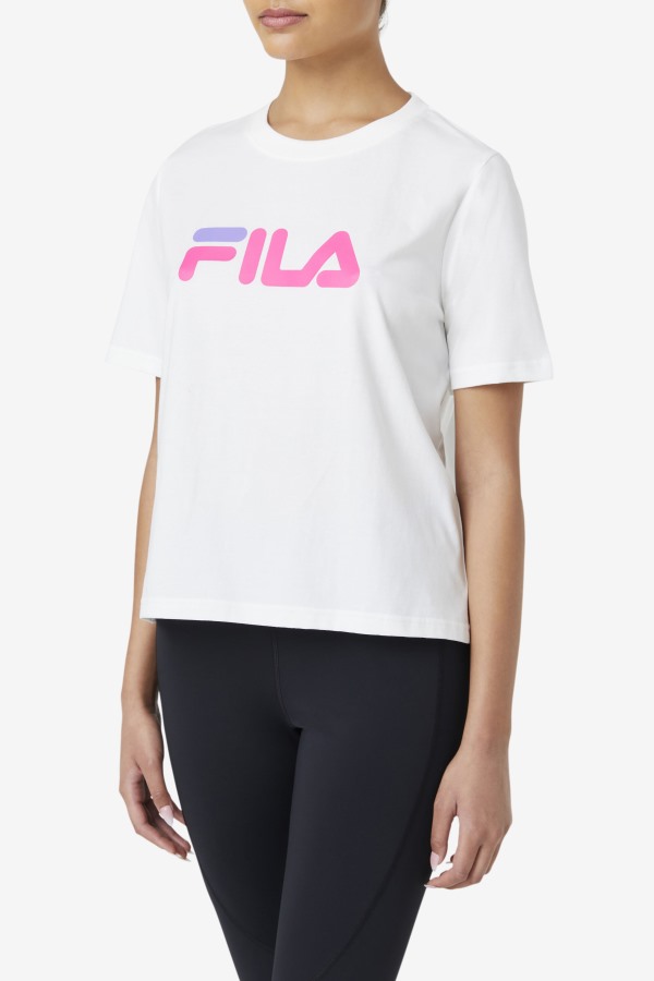 miss eagle tee White/Pink Glow/Purple Hebe Fila Outlets