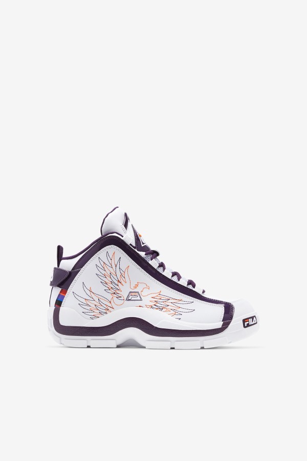 White/Purple Pennant/Orange Fila Outlets Big Kids' Grant Hill 2 History