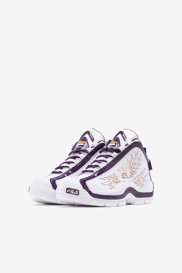 White/Purple Pennant/Orange Fila Outlets Big Kids\' Grant Hill 2 History