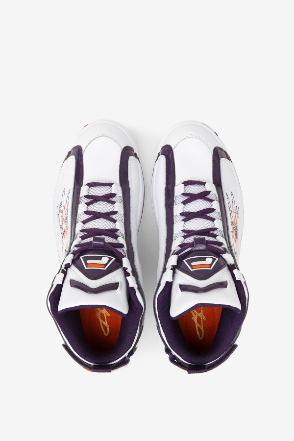 White/Purple Pennant/Orange Fila Outlets Big Kids\' Grant Hill 2 History