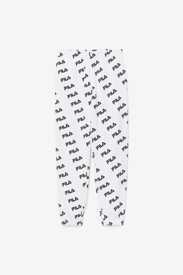 White/Black Fila Outlets Diagonal Logo Jogger