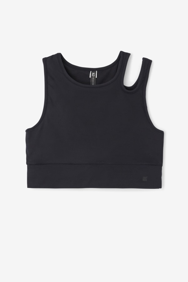 Fila Outlets Uplift Slice Crop Bra Top Black