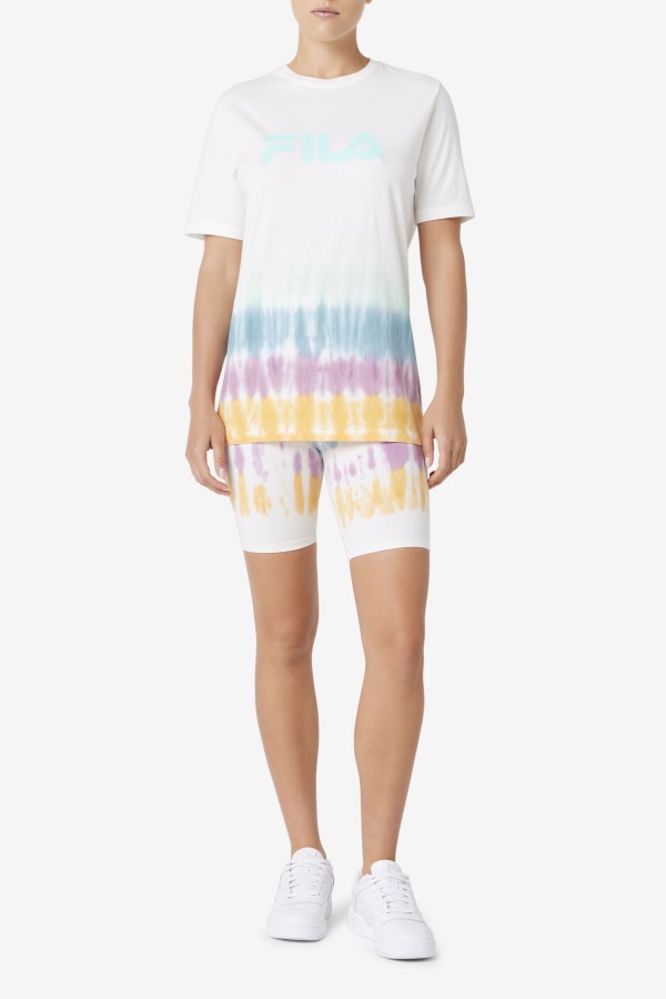 Fila Outlets White Tie Dye Alivia Tie Dye Tee