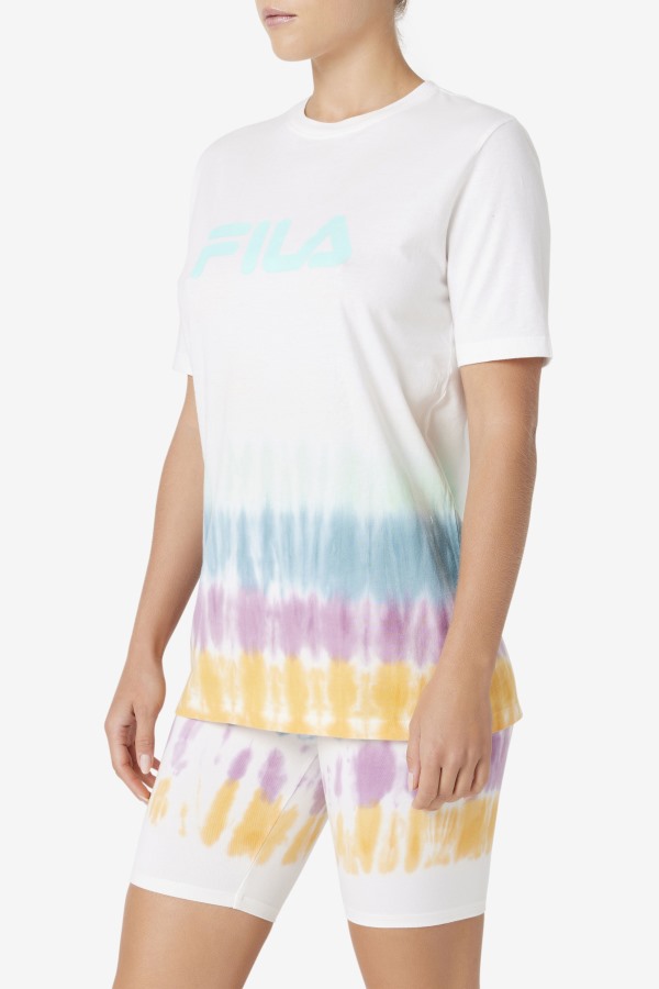 Fila Outlets White Tie Dye Alivia Tie Dye Tee
