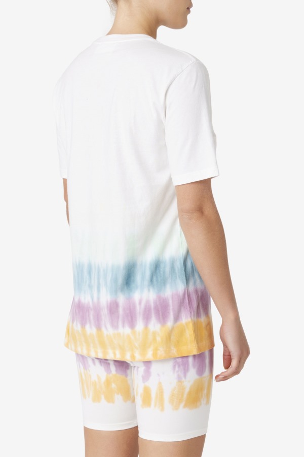 Fila Outlets White Tie Dye Alivia Tie Dye Tee