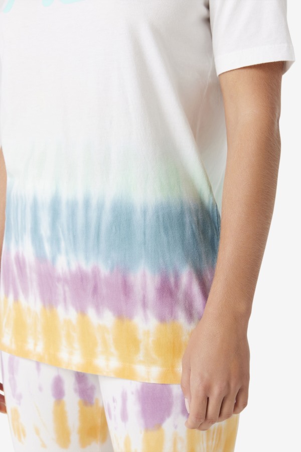 Fila Outlets White Tie Dye Alivia Tie Dye Tee