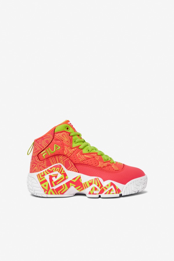 Fila Outlets Big Kids' MB Fiery Coral/White/Lime Punch