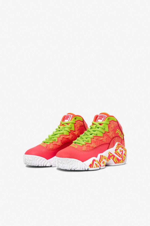 Fila Outlets Big Kids\' MB Fiery Coral/White/Lime Punch