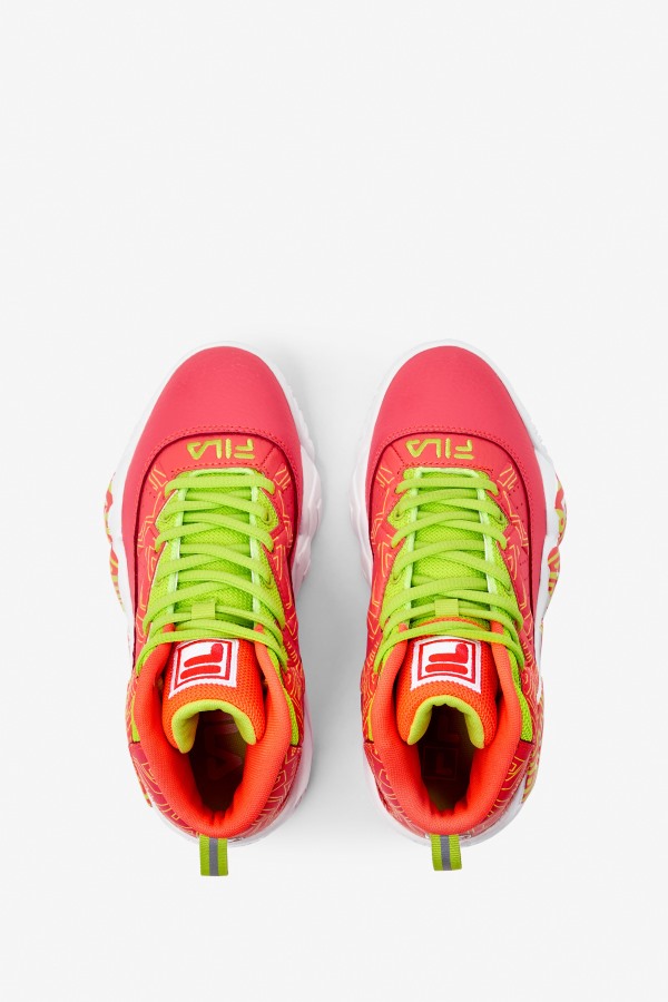Fila Outlets Big Kids\' MB Fiery Coral/White/Lime Punch