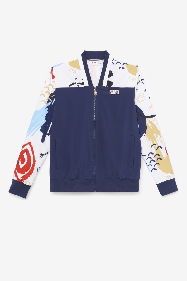 Fila x The Museum Printed Track Jacket Peacoat/White/Red Fila Outlets
