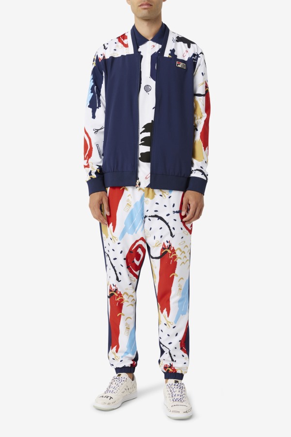 Fila x The Museum Printed Track Jacket Peacoat/White/Red Fila Outlets