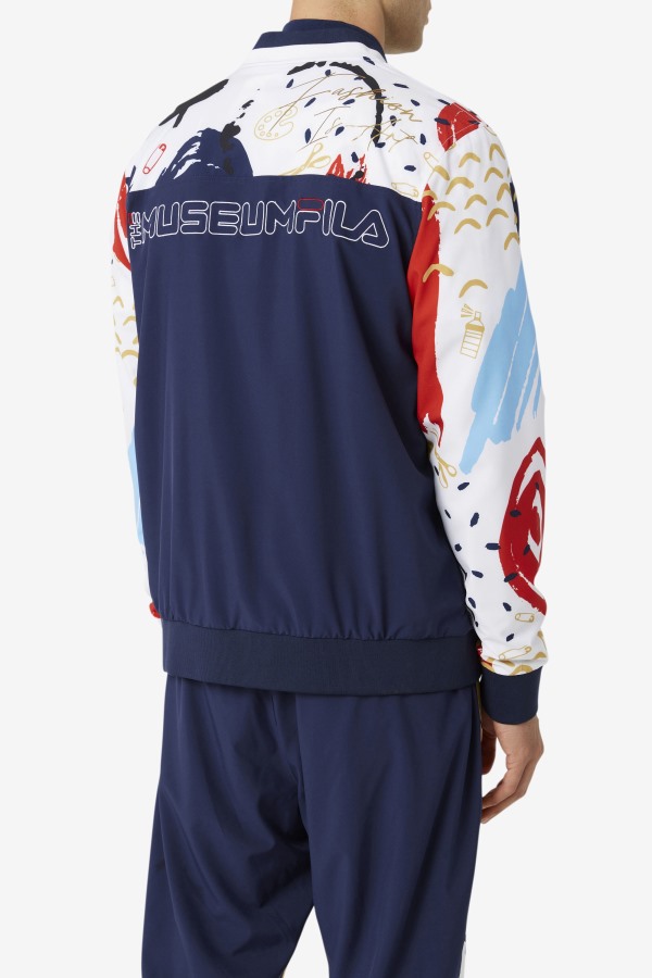 Fila x The Museum Printed Track Jacket Peacoat/White/Red Fila Outlets