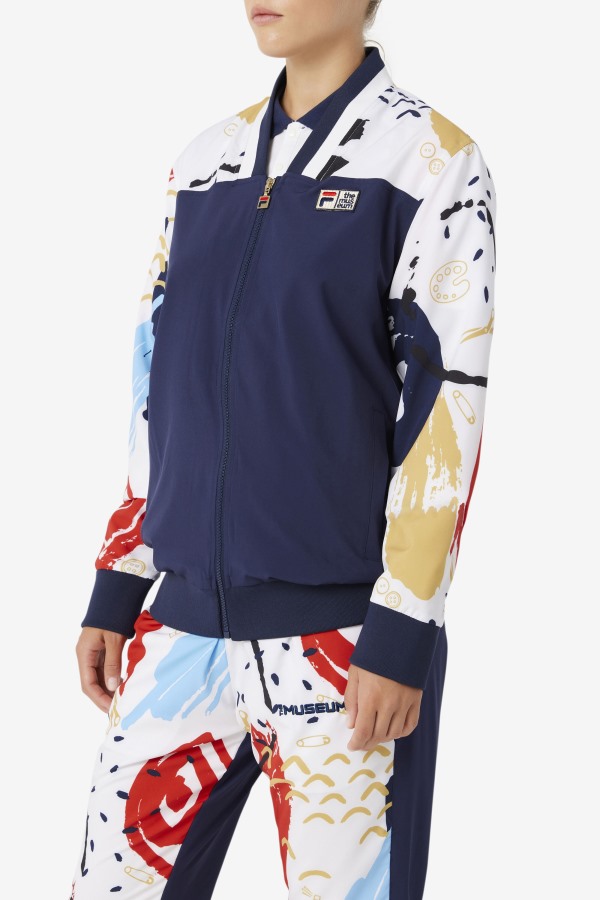 Fila x The Museum Printed Track Jacket Peacoat/White/Red Fila Outlets