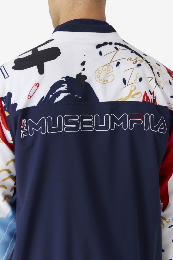 Fila x The Museum Printed Track Jacket Peacoat/White/Red Fila Outlets