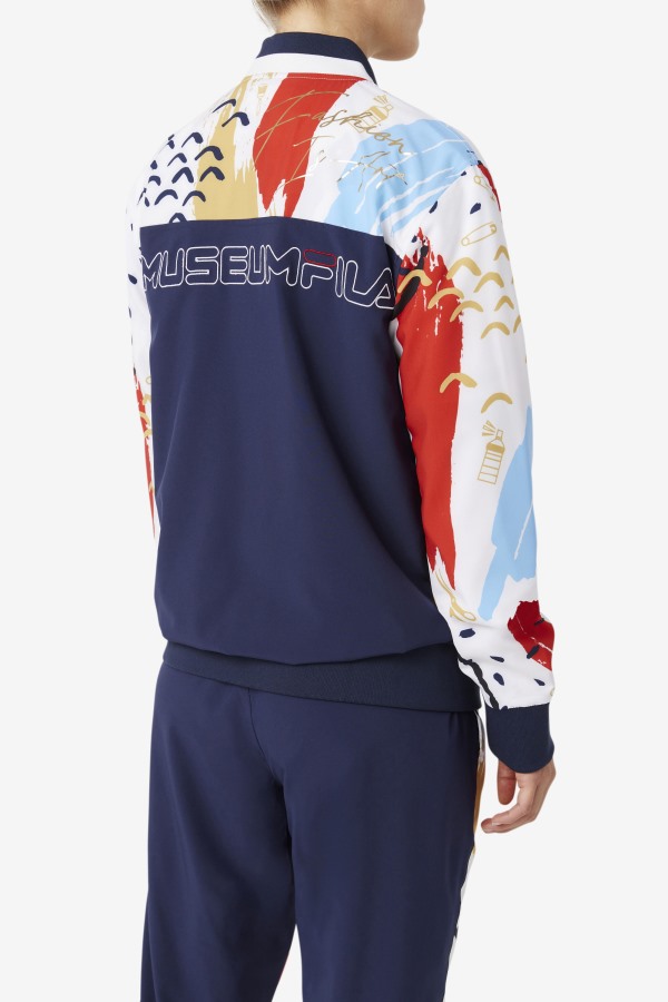 Fila x The Museum Printed Track Jacket Peacoat/White/Red Fila Outlets