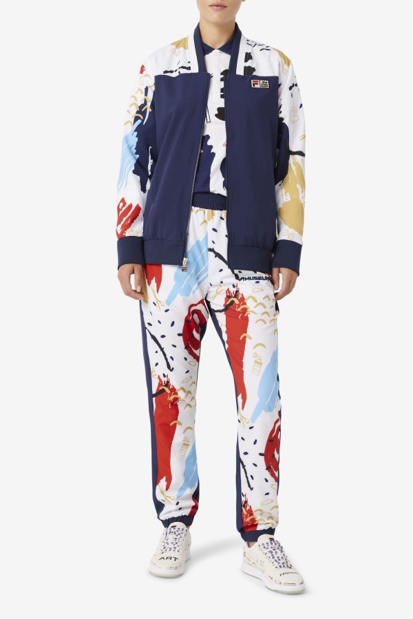 Fila x The Museum Printed Track Jacket Peacoat/White/Red Fila Outlets