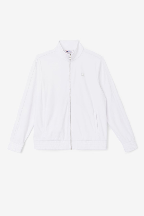 White Fila Outlets Deverall Velour Jacket