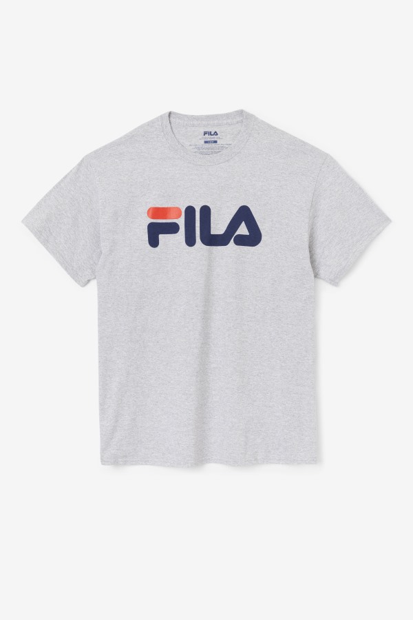 Fila Outlets Grey Heather/Navy/Red Men's Logo Tee