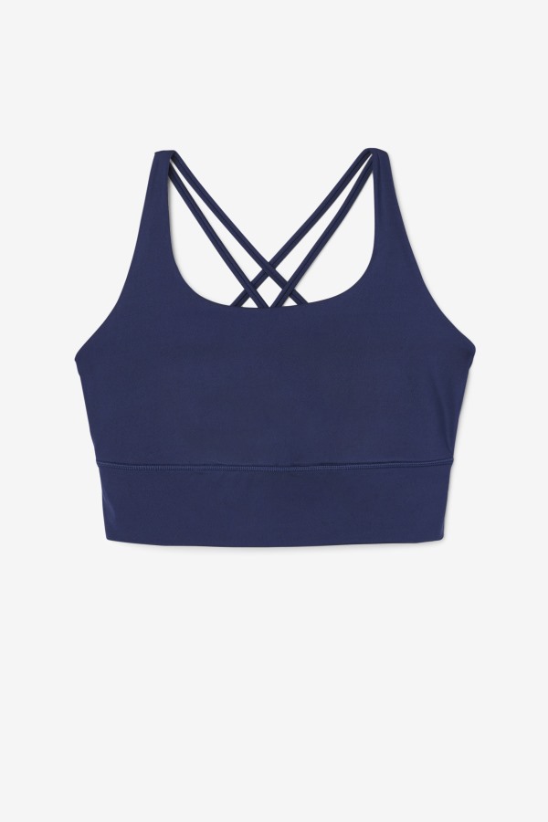 Navy Fila Outlets Uplift Cross Back Bra Top