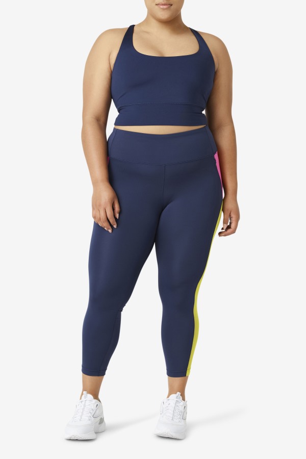 Navy Fila Outlets Uplift Cross Back Bra Top