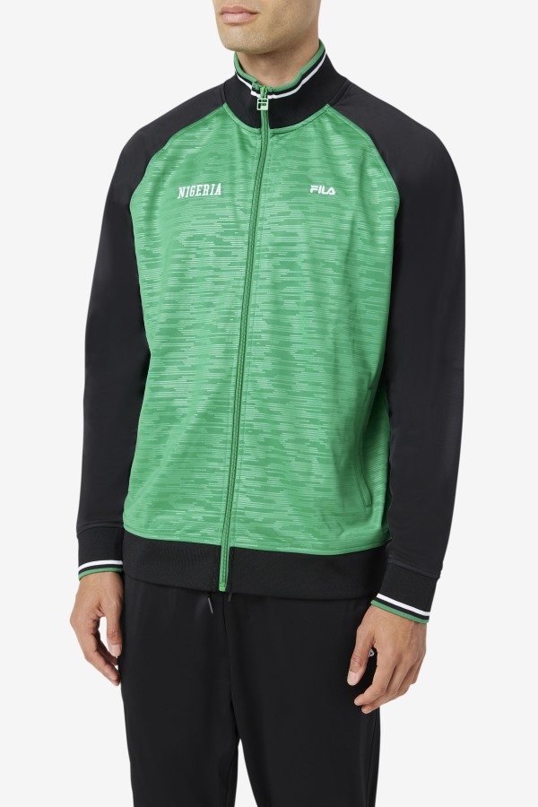 Nigeria Track Jacket Fila Outlets Jelly Bean/Black/White