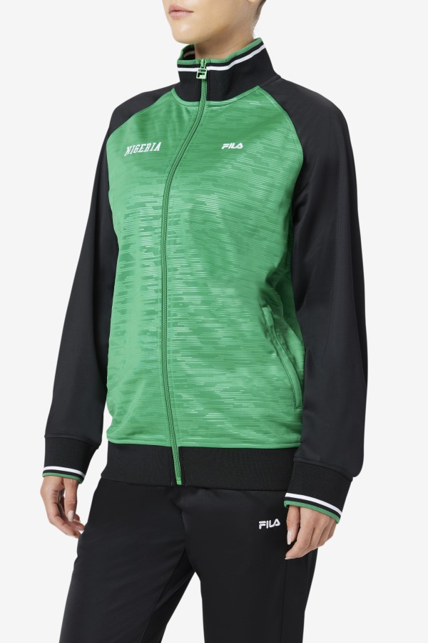 Nigeria Track Jacket Fila Outlets Jelly Bean/Black/White