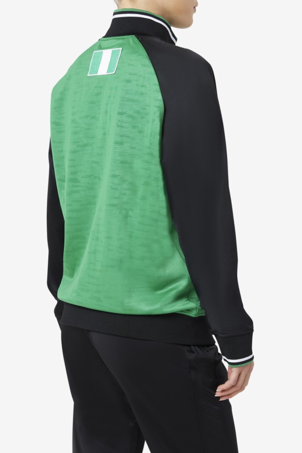 Nigeria Track Jacket Fila Outlets Jelly Bean/Black/White