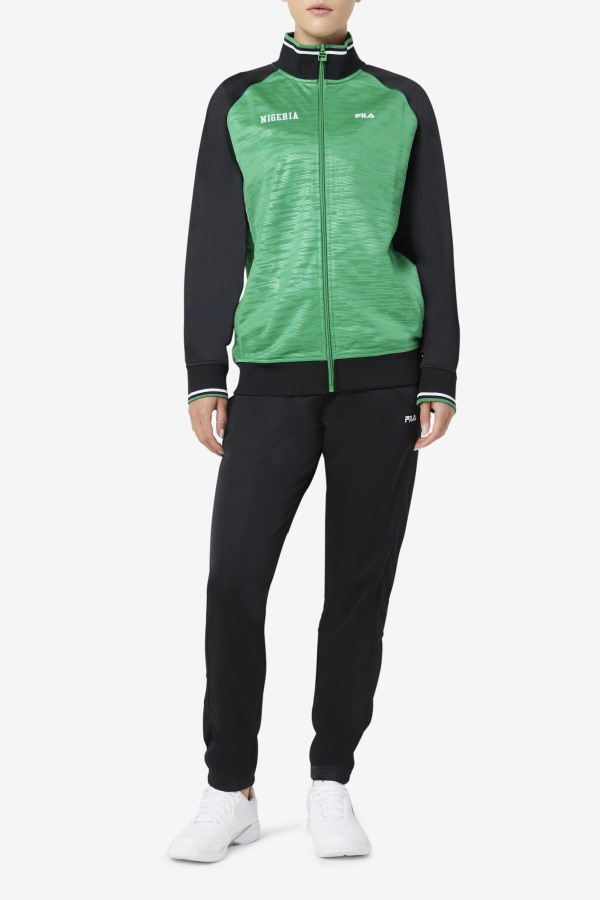 Nigeria Track Jacket Fila Outlets Jelly Bean/Black/White