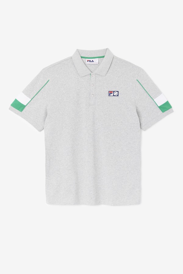 Fila Outlets Coda Polo Light Grey/Jelly Bean/White