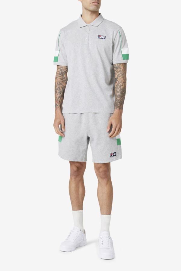 Fila Outlets Coda Polo Light Grey/Jelly Bean/White