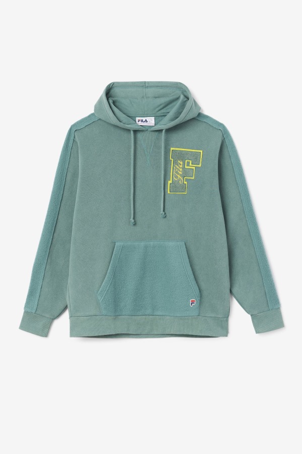 Fila Outlets Bryson Vintage Wash Hoodie Blue Spruce/Mimosa