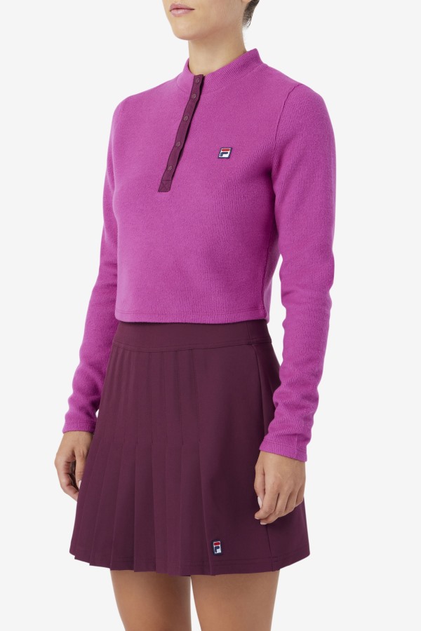 Josie Half Zip Top Fila Outlets Rouge/Potpourri