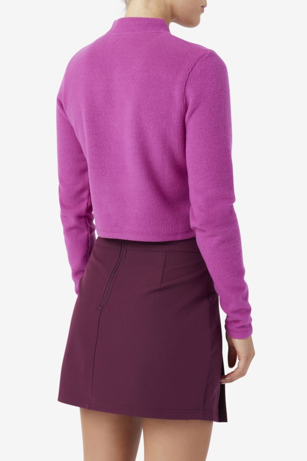 Josie Half Zip Top Fila Outlets Rouge/Potpourri