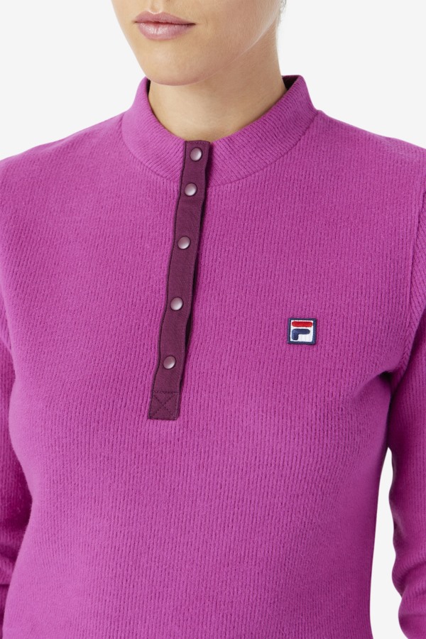 Josie Half Zip Top Fila Outlets Rouge/Potpourri