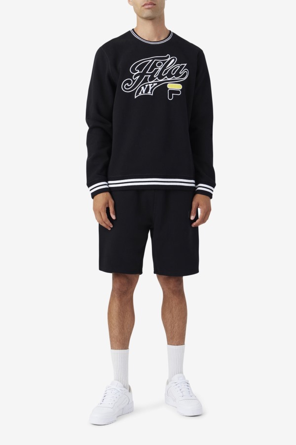 Fila Outlets Black/White/Mimosa Taylor Crewneck Sweatshirt