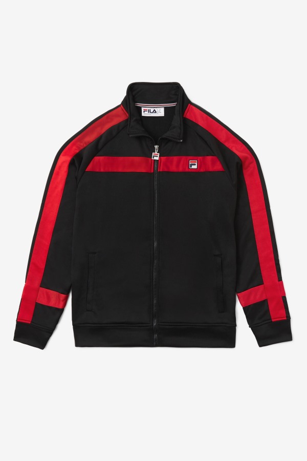 Black/Red Fila Outlets Renzo Jacket