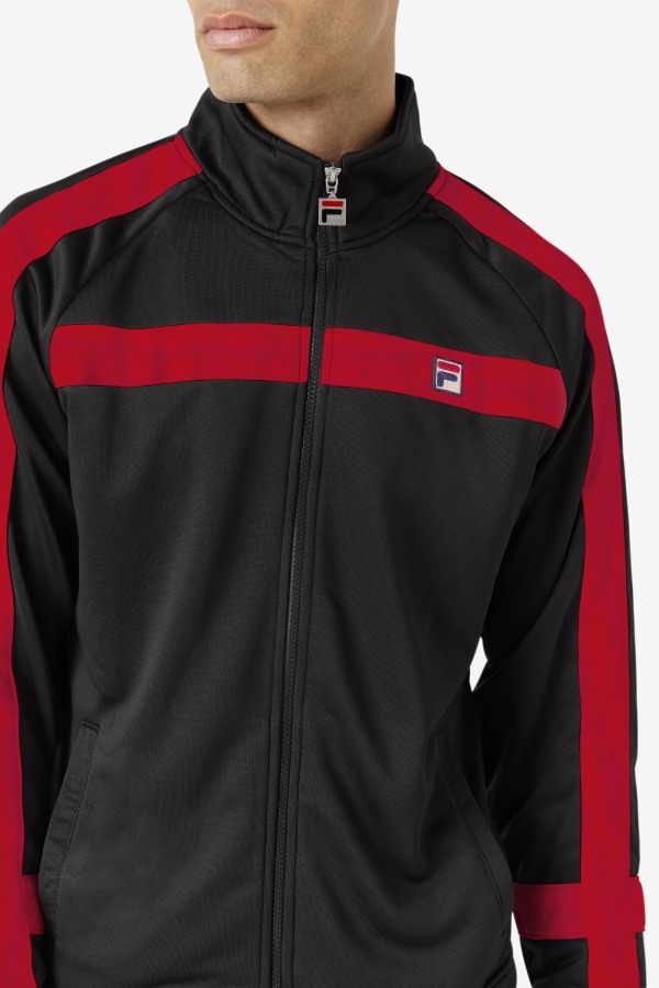 Black/Red Fila Outlets Renzo Jacket