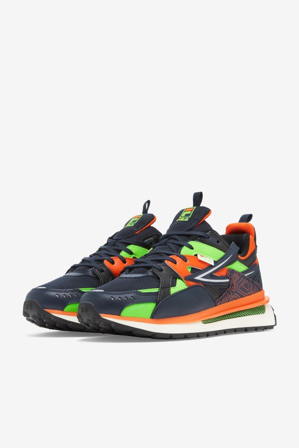 Men\'s Sandenal Blue/Red Orange/Green Fila Outlets