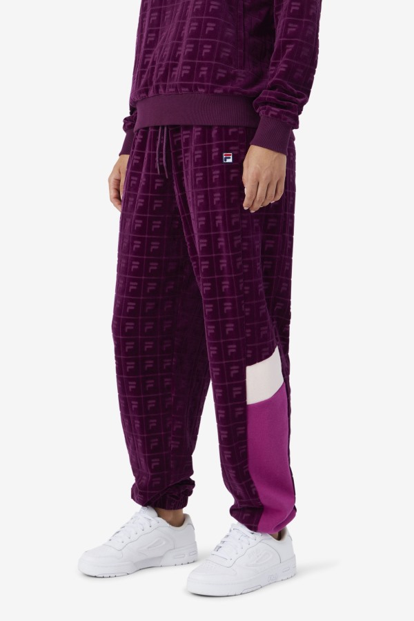 Helen Velour Jogger Grape Wine/Rouge/Potpourri Fila Outlets