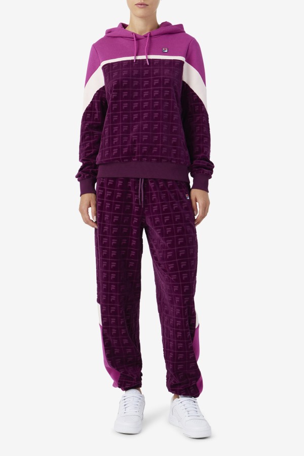 Helen Velour Jogger Grape Wine/Rouge/Potpourri Fila Outlets