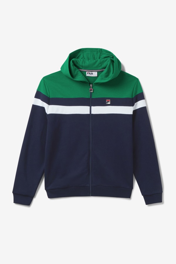 Fila Outlets Navy/Jelly Bean/White Arlo Hoodie