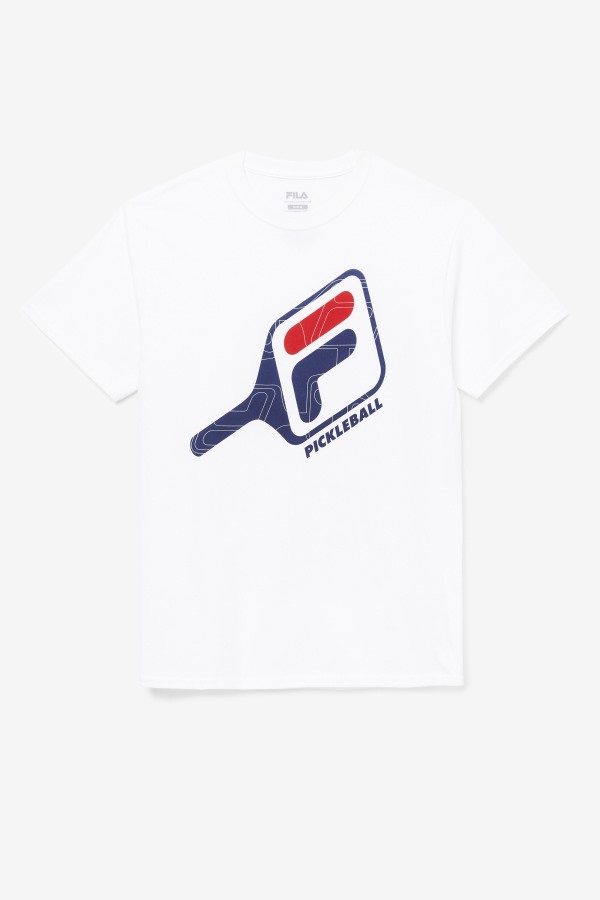 Fila Outlets White Pickleball Paddle Tee
